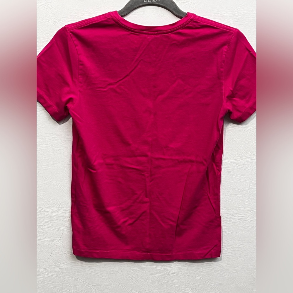 Ralph Lauren Bright Pink Cotton Tee with Logo Medium - Picture 2 of 8